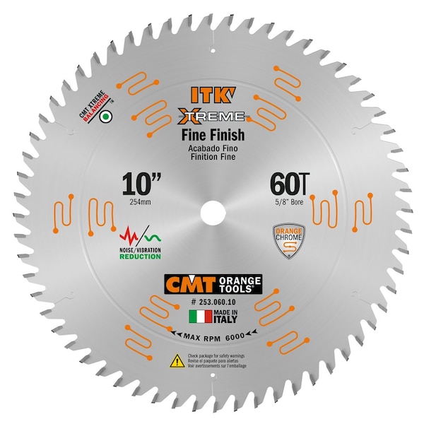 CMT Kombi-Sägeblatt ITK Plus – 250 Mm (10 Zoll), 50 Zähne, 5/8“ Bohrung, Für Holz & Spanplatten